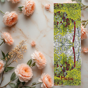 Personalised Name Bamboo Art Meditation Yoga Mat