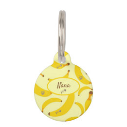 Personalised Name Bananas Cat Pet Tag