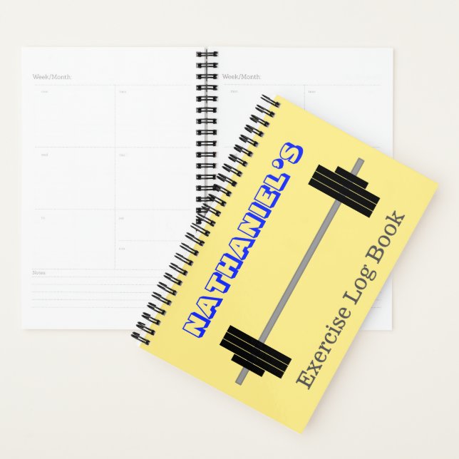 Personalised Name + Barbell Planner (Display)
