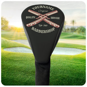 Personalised NAME Barber Straight Razor Barbershop Golf Head Cover