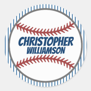 Personalised Name Baseball Sticker