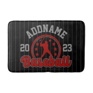Personalised NAME Baseball Team Player Game Bath Mat