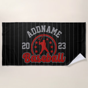 Personalised NAME Baseball Team Player Game Beach Towel
