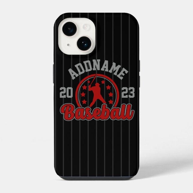 Personalised NAME Baseball Team Player Game iPhone Case (Back)
