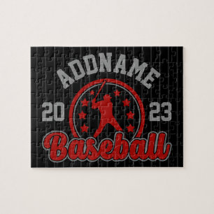 Personalised NAME Baseball Team Player Game Jigsaw Puzzle