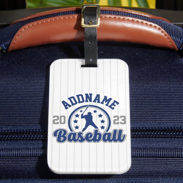 Personalised NAME Baseball Team Player Game Luggage Tag (Front Insitu 2)