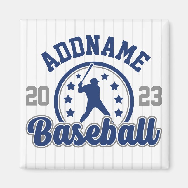 Personalised NAME Baseball Team Player Game Magnet (Front)