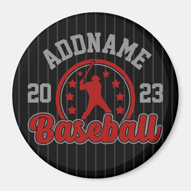 Personalised NAME Baseball Team Player Game Magnet (Front)