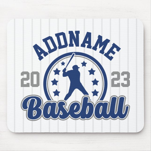Personalised NAME Baseball Team Player Game Mouse Mat (Front)
