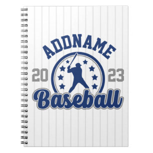 Personalised NAME Baseball Team Player Game Notebook