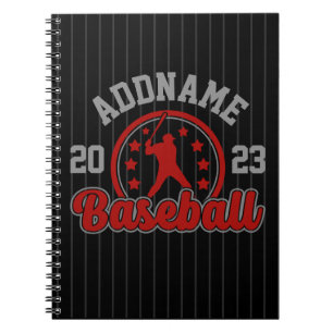 Personalised NAME Baseball Team Player Game Notebook