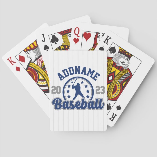 Personalised NAME Baseball Team Player Game Playing Cards (Back)
