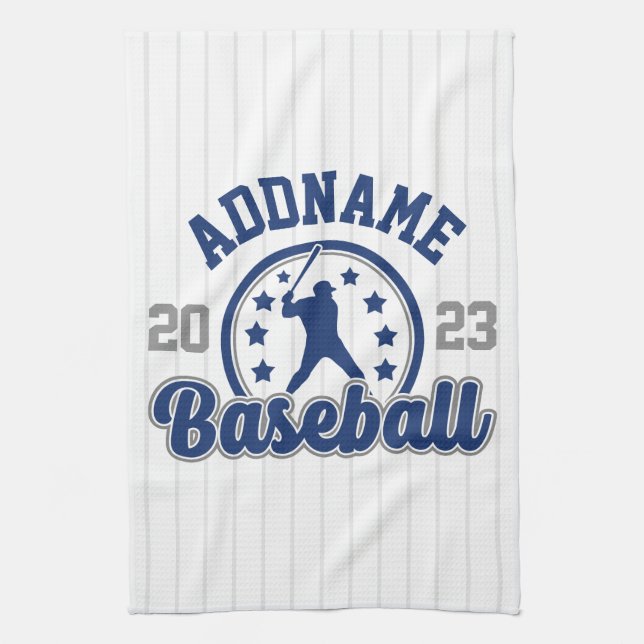 Personalised NAME Baseball Team Player Game Tea Towel (Vertical)