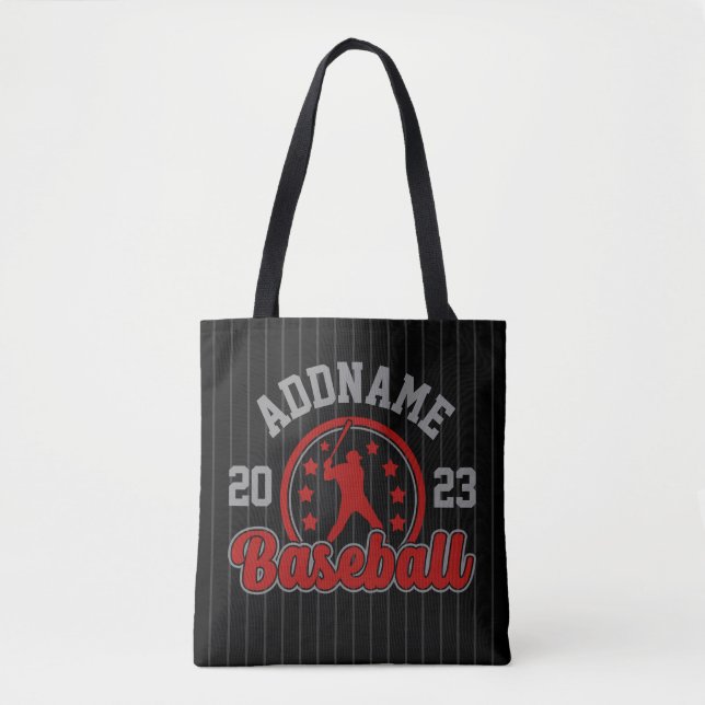 Personalised NAME Baseball Team Player Game Tote Bag (Front)