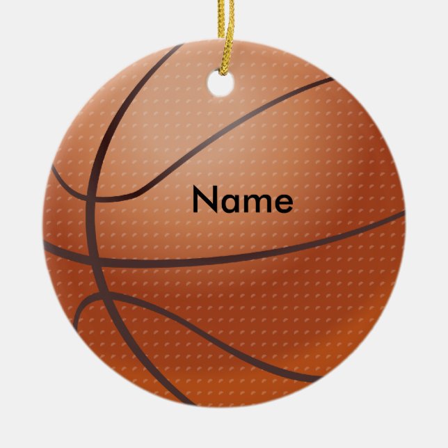Personalised Name Basketball Christmas Ornament (Front)
