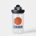Personalised Name Basketball Jersey Water Bottle<br><div class="desc">Personalised kids sports design.</div>