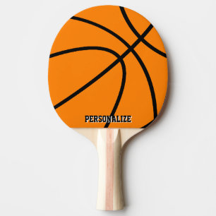 Personalised name basketball ping pong paddle