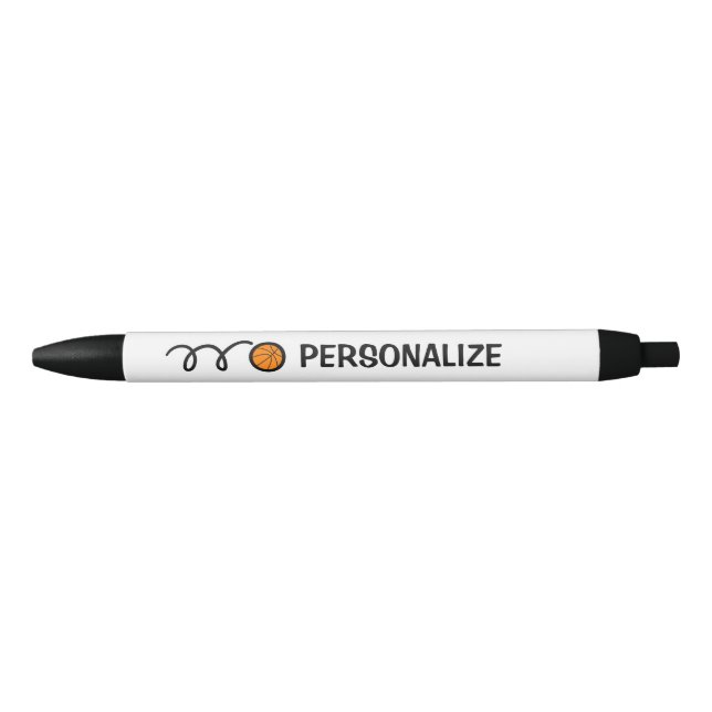 Personalised name basketball sports logo pen (Front)