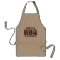 Personalised name BBQ apron for guys | Brown beige