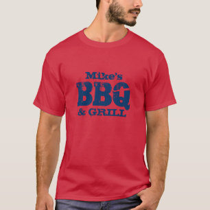 Personalised name BBQ t shirt for cool guys