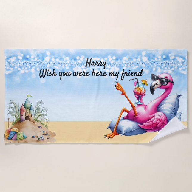 Personalised name beach towel (Front)