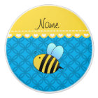 Personalised name bee sky blue circles