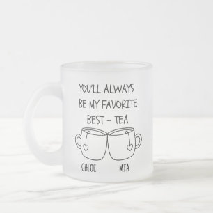 Personalised Name Best Friend Bestie  Funny Frosted Glass Coffee Mug