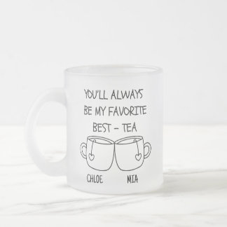 Personalised Name Best Friend Bestie  Funny Frosted Glass Coffee Mug