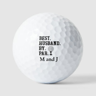 Personalised Name Best Husband By Par Golf Balls