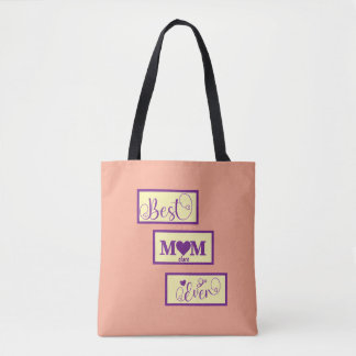 Personalised name best Mum ever pINK ROSE  Tote Bag