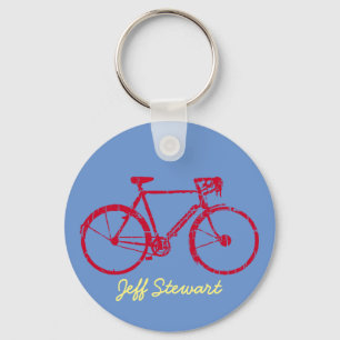 personalised name bike key ring