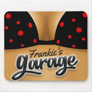 Personalised NAME Bikini Babe Girl Man Cave Garage Mouse Mat