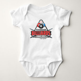 Personalised NAME Billiards 8 Ball Pool Cue Rack  Baby Bodysuit