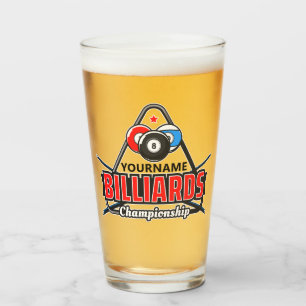 Personalised NAME Billiards 8 Ball Pool Cue Rack Glass