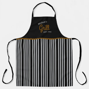 Personalised Name & Birthday BBQ Barbecue Grill  Apron