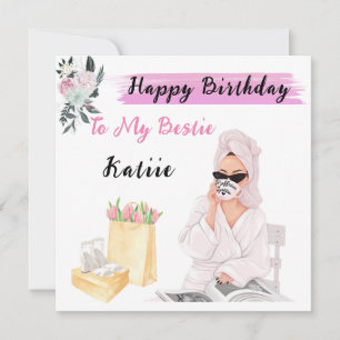Personalised Name Birthday Card for Best Friend