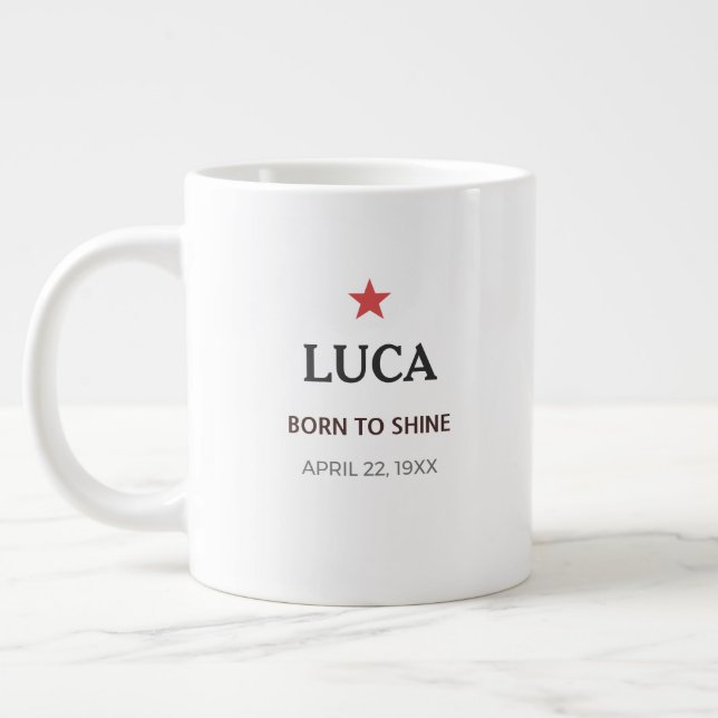 Personalised Name Birthday Coffee Mug for Him (Left)