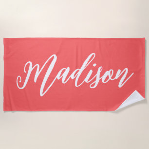 Personalised Name Birthday Custom Pool Vacation Beach Towel