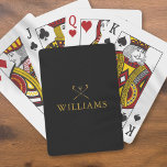 Personalised Name Black And Gold Golf Clubs Playing Cards<br><div class="desc">Personalise the name in modern classic typography to create a unique golf gift and keepsake for any golfer. Designed by Thisisnotme©</div>