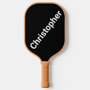Personalised Name Black and White Pickleball Paddle
