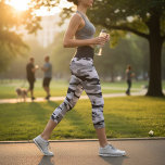 Personalised Name Black Camouflage Pattern Capri Leggings<br><div class="desc">This modern design features a black camouflage pattern with your personalised name and heart on the waistband #fashion #leggings #clothing #fashionable #fitness #fitnessclothing #fitnessapparel #apparel #fun #gifts #sports #style #stylish #trendy #trending #personalizedgifts #personalised #personalizedclothing</div>