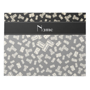 Personalised name black dominos notepad