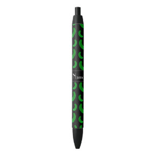 Personalised name black green pickles black ink pen