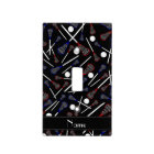 Personalised name black lacrosse pattern