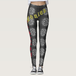 Personalised Name black Leggings