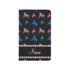 Personalised name black patterned horses