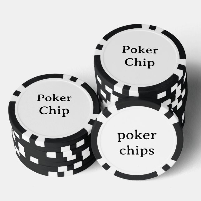 Personalised Name black Poker Chip (Stack)