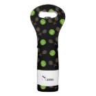 Personalised name black tennis balls