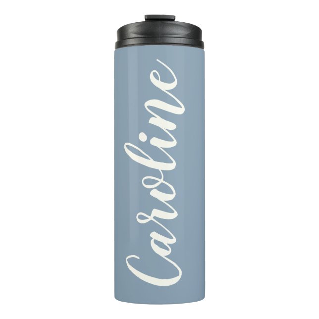 Personalised Name Blue Bachelorette Party Favour Thermal Tumbler (Front)