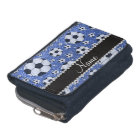 Personalised name blue glitter soccer balls